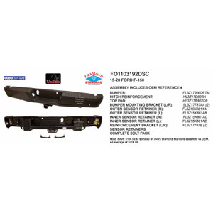 Upgrade Your Auto | Replacement Bumpers and Roll Pans | 15-20 Ford F-150 | CRSHX04826