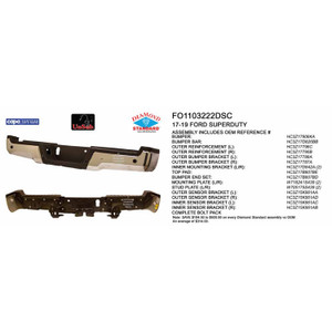 Upgrade Your Auto | Replacement Bumpers and Roll Pans | 17-22 Ford Super Duty | CRSHX04837