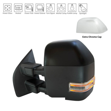 Upgrade Your Auto | Replacement Mirrors | 17-19 Ford Super Duty | CRSHX06450