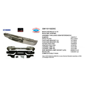Upgrade Your Auto | Replacement Bumpers and Roll Pans | 98-00 Isuzu Pickup | CRSHX08504