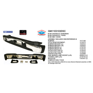 Upgrade Your Auto | Replacement Bumpers and Roll Pans | 01-06 Chevrolet Suburban | CRSHX08585