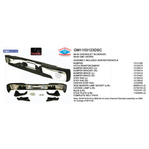 Upgrade Your Auto | Replacement Bumpers and Roll Pans | 99-05 Chevrolet Silverado 1500 | CRSHX08591