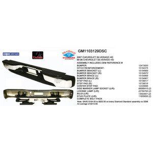 Upgrade Your Auto | Replacement Bumpers and Roll Pans | 01-07 Chevrolet Silverado 1500 | CRSHX08595