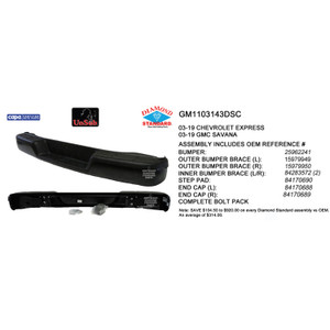 Upgrade Your Auto | Replacement Bumpers and Roll Pans | 96-21 Chevrolet Express | CRSHX08602