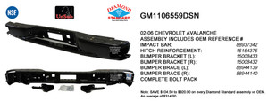 Upgrade Your Auto | Replacement Bumpers and Roll Pans | 02-06 Chevrolet Avalanche | CRSHX08654