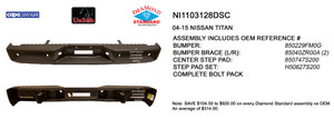 Upgrade Your Auto | Replacement Bumpers and Roll Pans | 04-15 Nissan Titan | CRSHX21477