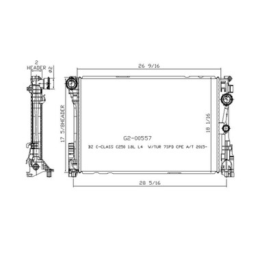 Upgrade Your Auto | Radiator Parts and Accessories | 12-14 Mercedes C-Class | CRSHA04567