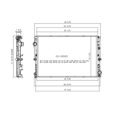Upgrade Your Auto | Radiator Parts and Accessories | 15-20 Mercedes C-Class | CRSHA04642