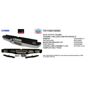 Upgrade Your Auto | Replacement Bumpers and Roll Pans | 95-04 Toyota Tacoma | CRSHX25491