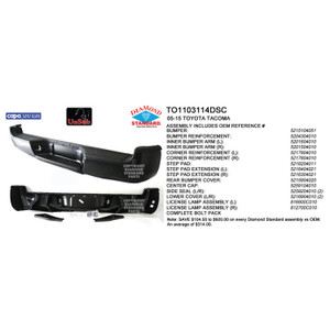 Upgrade Your Auto | Replacement Bumpers and Roll Pans | 05-15 Toyota Tacoma | CRSHX25535