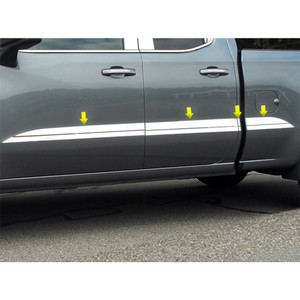 8pc. Luxury FX Side Accent Trim for 19-23 Chevy Silverado 1500 Dbl Cab 5.5' Bed