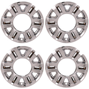 Set of 4 18" 12 Spoke Wheel Skins for 2017-2019 Ford F-250 XLT - Chrome