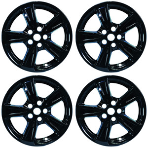 Set of 4 17" 5 Spoke Wheel Skins for 2020-23 Ford Mustang EcoBoost - Gloss Black