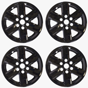 Set of 4 17" 6 Spoke Wheel Skins for 2021-2023 Ford F-150 XLT - Gloss Black