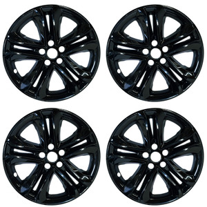 Set of 4 18" 5 Split Spoke Wheel Skins for 2019-2021 Ford Edge SEL - Gloss Black