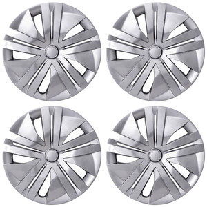 Set of 4 16" 10 Spoke Wheel Covers for 2018-2023 Nissan Leaf S - Silver