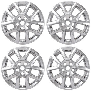 Set of 4 17" 5 V Spoke Wheel Skins for 2022-2023 Chevy Equinox LS - Chrome