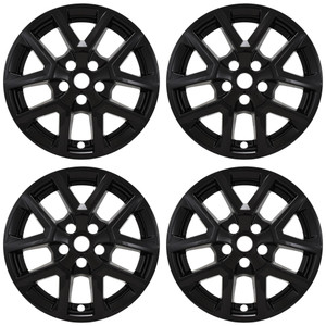 Set of 4 17" 5 V Spoke Wheel Skins for 2022-2023 Chevy Equinox LS - Gloss Black