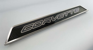 Door Sill Trim for 2020-2022 Chevy Corvette C8 w/Vinyl "Corvette" Inlay