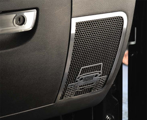 Polished Speaker Grilles w/Off Road Style for 2007-2018 Jeep Wrangler JK/JKU