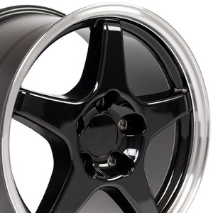 17" Black Wheel w/Machined Lip for 1993-2002 Pontiac Firebird - RVO0135