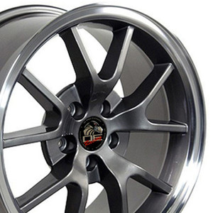 18" Anthracite Wheel w/Machined Lip for 1994-2004 Ford Mustang - RVO0346