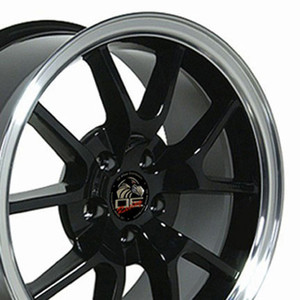 18" Black Wheel w/Machined Lip for 1994-2004 Ford Mustang - RVO0347