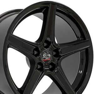 18" Gloss Black Rear Wheel for 1994-2004 Ford Mustang - RVO0354