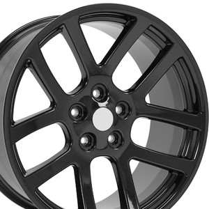 22" Gloss Black Wheel for 2005-2011 Dodge Dakota - RVO0477