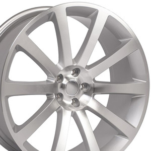22" Machined Silver Wheel for 2006-2023 Dodge Charger - RVO0636