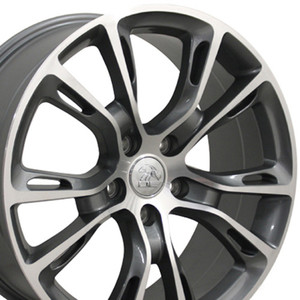 20" Gunmetal Machined Wheel for 2011-2023 Dodge Durango - RVO0663