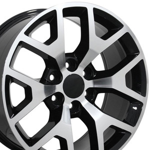 22" Machined Black Wheel for 2003-2014 GMC Savana 1500 - RVO0811