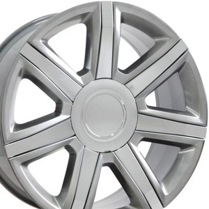 22" Hyper Silver Wheel for 1999-2018 Chevy Silverado 1500 - RVO1019