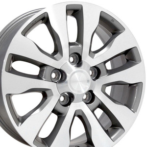 20" Machined Silver Wheel for 2007-2022 Toyota Tundra - RVO1029