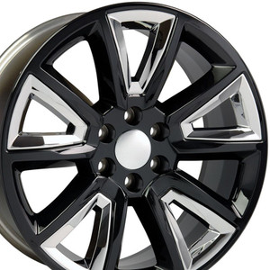 20" Gloss Black Wheel for 1988-2023 Chevy Suburban 1500 - RVO1127