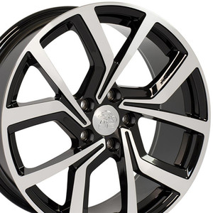 18" Machined Black Wheel for 2010-2019 Volkswagen Golf - RVO1408
