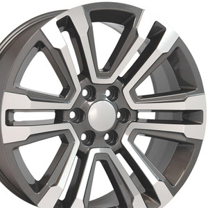 22" Machined Hyper Black Wheel for 1988-2000 Chevy C2500 - RVO1431