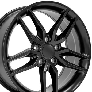 18" Satin Black Front Wheel for 1997-2013 Chevy Corvette - RVO1460