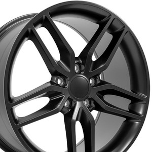 19" Satin Black Rear Wheel for 2005-2013 Chevy Corvette - RVO1467