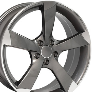 19" Gunmetal Machined Wheel for 1995-1999 Audi A5 - RVO1487