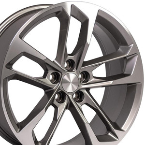 20" Gunmetal Machined Wheel for 2010-2023 Chevy Camaro - RVO1522