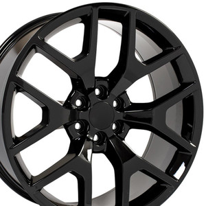 24" Gloss Black Wheel for 1995-2020 Chevy Tahoe - RVO1546