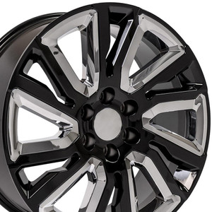 22" Black & Chrome Wheel for 1992-1994 Chevy Blazer - RVO1685