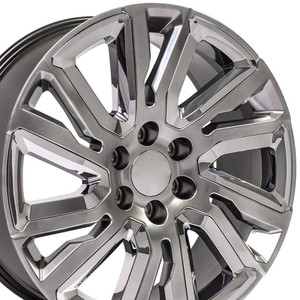 22" Hyper Black Wheel w/Chrome Insert for 1999-2023 GMC Sierra 1500 - RVO1698