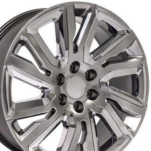 22" Hyper Black Wheel w/Chrome Insert for 1995-2023 Chevy Tahoe - RVO1700