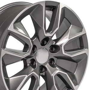 20" Gunmetal Machined Wheel for 1988-2023 Chevy Suburban 1500 - RVO1821