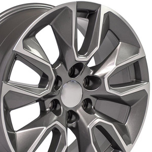 20" Gunmetal Machined Wheel for 2002-2013 Chevy Avalanche 1500 - RVO1826