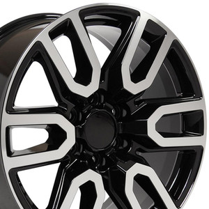 20" Machined Black Wheel for 1988-2023 Chevy Suburban 1500 - RVO2015