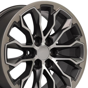 17" Satin Gunmetal Wheel w/Machined Face for 2015-2023 GMC Canyon - RVO2125