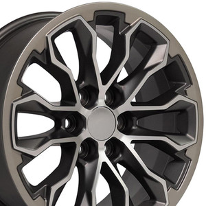 17" Satin Gunmetal Wheel w/Machined Face for 2015-2023 Chevy Colorado - RVO2126
